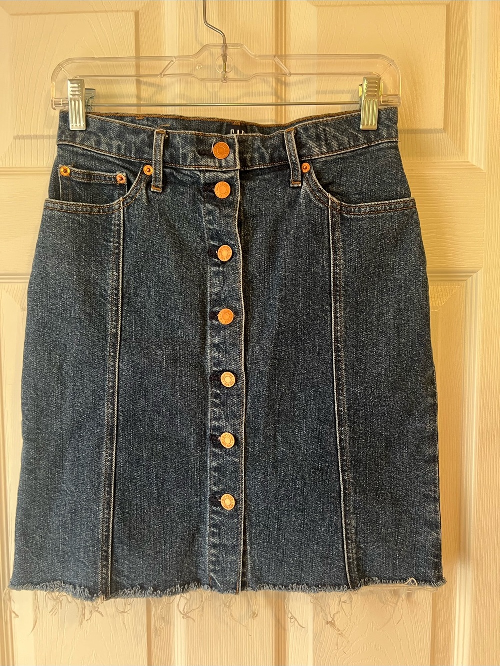 GAP Navy & Blue Denim Waist Label Skirt